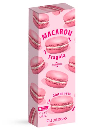 Cuorenero 3 Strawberry Flavored Macarons | Gluten Free... - Beauté & Parfums Amazon Royaume-Uni à 3.89€