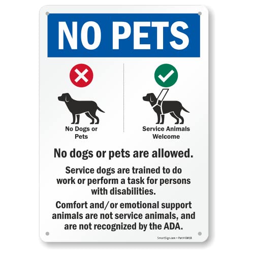 SmartSign 14 x 10 inch “No Pets - No Dogs Or Pets Allowed... - Animalerie en promo à 2.87€