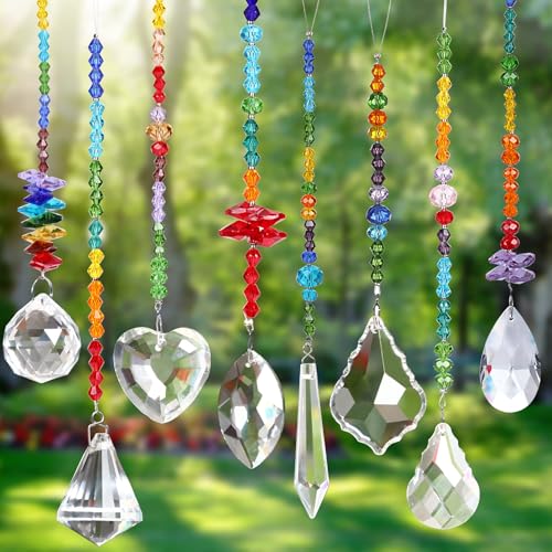 JULMELON 8 Pieces Colorful Crystals Suncatcher Hanging for... - Sports & Fitness Amazon UK à 5.59€