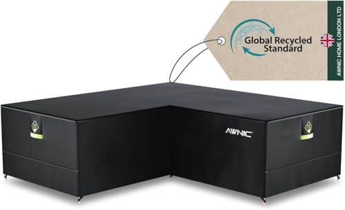 AWNIC garden l shaped sofa cover waterproof, patio rattan... - Jardin & Extérieur en promo à 20.99€