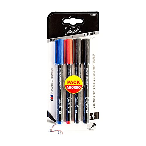 Casterli - Rotuladores Permanentes Punta Media 1,0 mm... - Fournitures Bureau Amazon Espagne à 1.50€