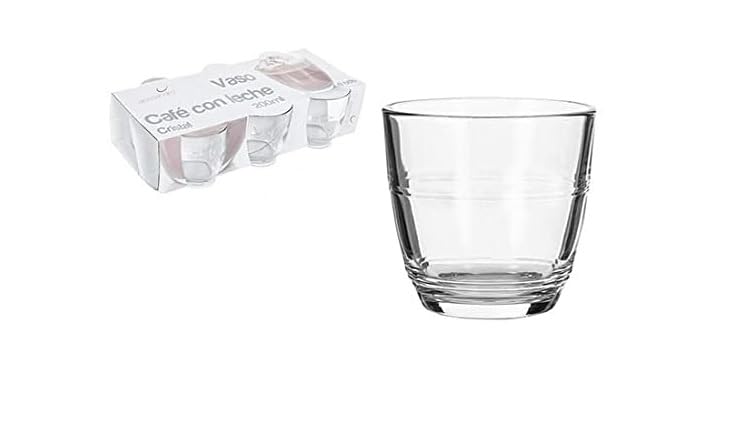 Cm 184124 Vaso Cristal Pack 6 Cafe con Leche 200Ml - Épicerie en promo à 8.49€