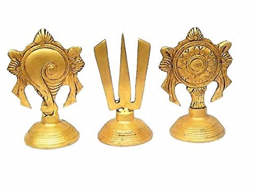 Sharvgun Brass Sangu, Chakra and Namam Brass Golden Statue... - Jouets & Jeux Amazon Royaume-Uni à 20.00€