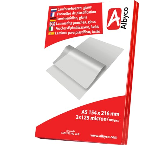 Albyco Buste per Laminazione - Foglio di Laminazione A5... - Pet Supplies Amazon Italy à 5.36€