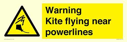Panneau de signalisation « Warning Kite Flying near... - Maison & Cuisine en promo à 27.18€