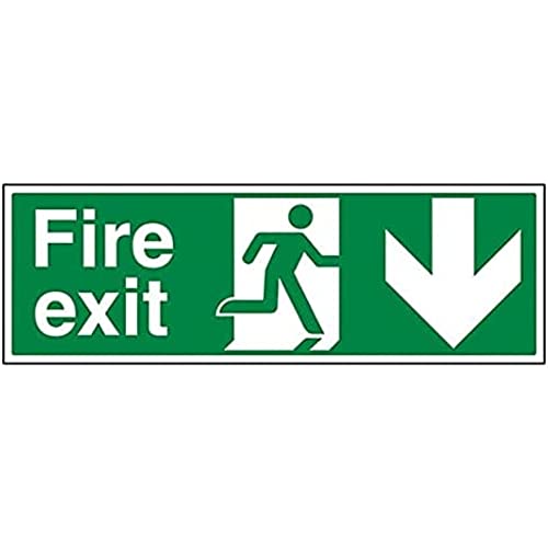V Safety Eco Friendly Fire Exit - Fire Exit Arrow Down... - Amazon Royaume-Uni à 2.85€