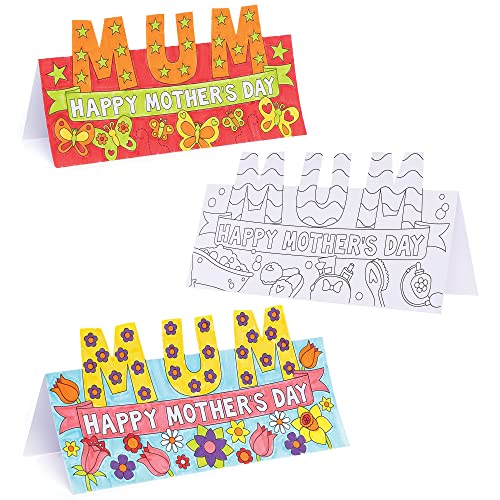 Baker Ross Super Mum Colour in Cards - Pack of 10, Mothers... - Jouets & Jeux Amazon Royaume-Uni à 2.30€