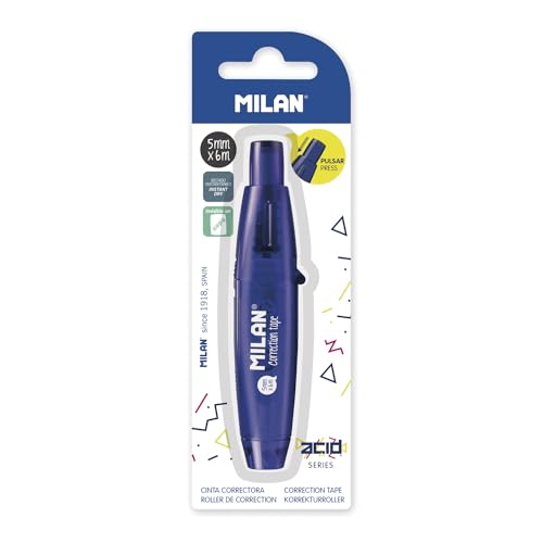 MILAN Blíster cinta correctora con pulsador 5 mm x 6 m... - Bon plan à 1.24€