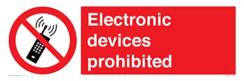 Segnale per dispositivi elettronici proibiti - 600x200mm... - Amazon Italie à 6.79€