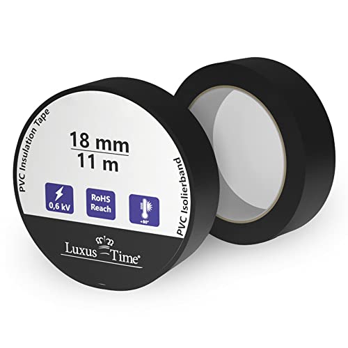 Luxus-Time Isolierband PVC 11m x 18mm Elektro Klebeband in... - Amazon Allemagne à 1.15€