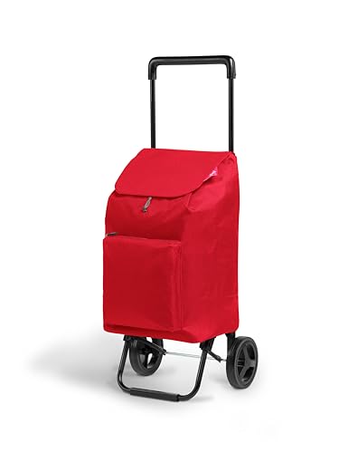 GIMI Shopping Cart Argo Red, Polyester, 42 litri - Maison & Cuisine en promo à 36.92€