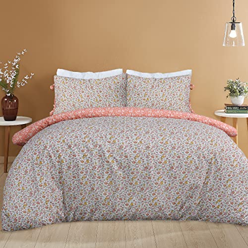 Sleepdown Ditsy Flowers Multi Orange White Reverse Soft... - Maison & Cuisine en promo à 9.54€