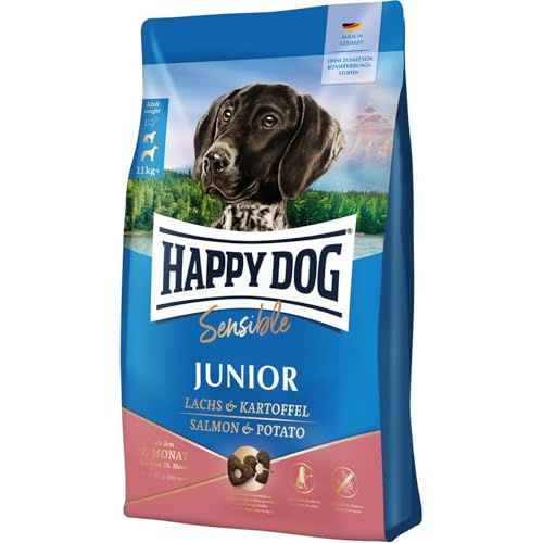 Happy Dog Supreme Sensible Junior Poulet, Saumon & Pomme de... - Animalerie Amazon France à 9.31€