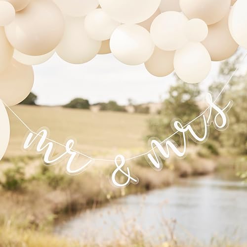 Ginger Ray Acrylic Mr & Mrs Wedding Botanical Bunting... - Maison & Cuisine Amazon Royaume-Uni à 4.51€