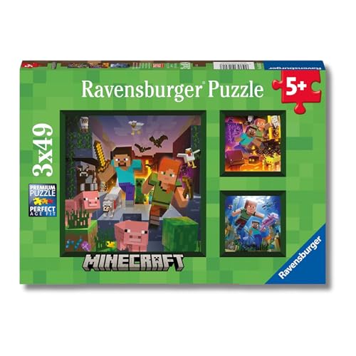 Ravensburger - Puzzles Minecraft Confezioni da 3 | Puzzle... - Jouets & Jeux Amazon Italie à 8.99€