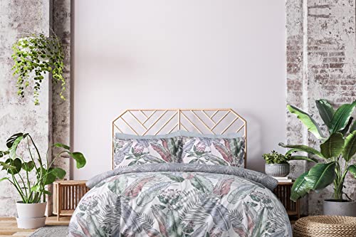 Sleepdown 100% Pure Cotton Leaf Floral Multi Tropics Grey... - Home & Kitchen Amazon UK à 18.45€