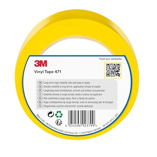 3M Cinta de Vinilo 471, Amarilla, 50 mm x 33 m - Amazon Espagne à 11.53€
