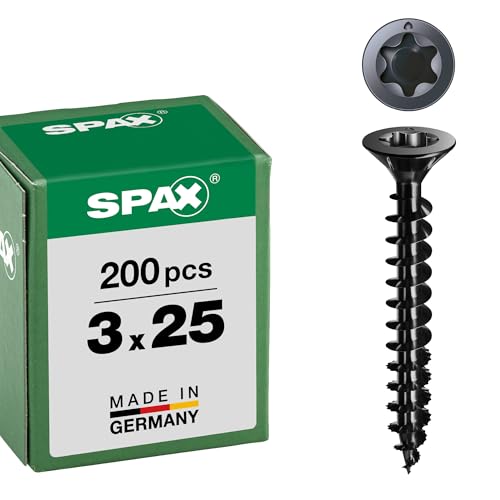 SPAX Lot de 200 vis universelles à tête fraisée T-STAR Plus... - Sports & Fitness Amazon France à 4.79€