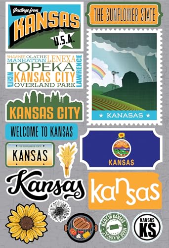 Reminisce Jet Setters 3.0 State Dimensional Stickers-Kansas - Loisirs Créatifs Amazon Allemagne à 12.77€