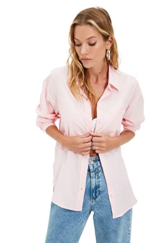 TRENDYOL Camicia da Donna, Colore: Rosa., 42 - Mode & Vêtements Amazon Italie à 10.29€
