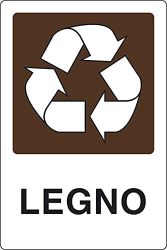 NEW CARTELLO SEGNALETICO - LEGNO gestione rifiuti - Adesivo... - Fournitures Bureau Amazon Italie à 1.99€