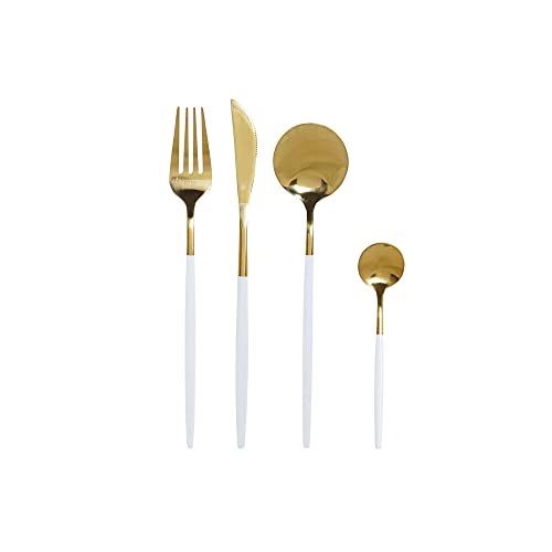 DKD Home Decor Besteckset Gold Edelstahl Weiß (16 Stück) - Maison & Cuisine Amazon Allemagne à 14.37€