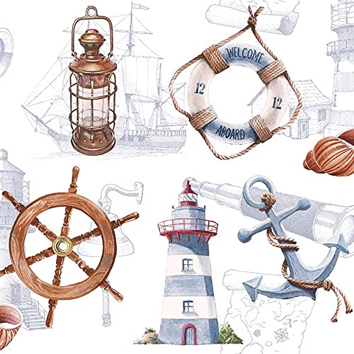 Servietten Maritim Lot de 20 serviettes de table motif... - Maison & Cuisine Amazon France à 3.24€