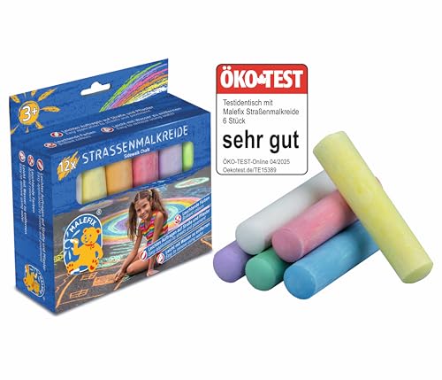 PUSTEFIX MALEFIX Straßenmalkreide 12er Packung I Malkreide... - Jouets & Jeux Amazon Allemagne à 2.99€