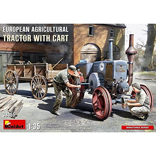 Miniart 1:35 - European Agricultural Tractor w/Cart - Auto & Motorcycle Amazon UK à 37.95€