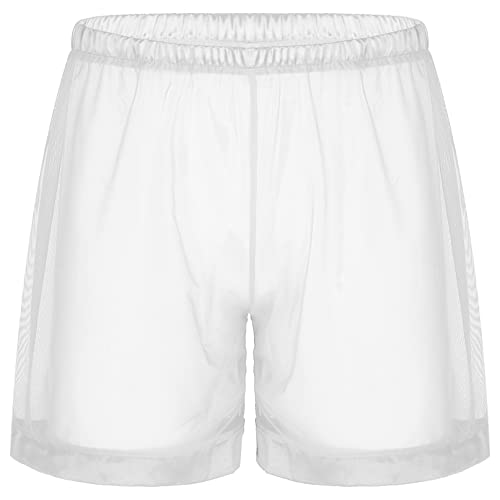 YiZYiF Homme Short de Nuit Pyjama Maille Transparent...