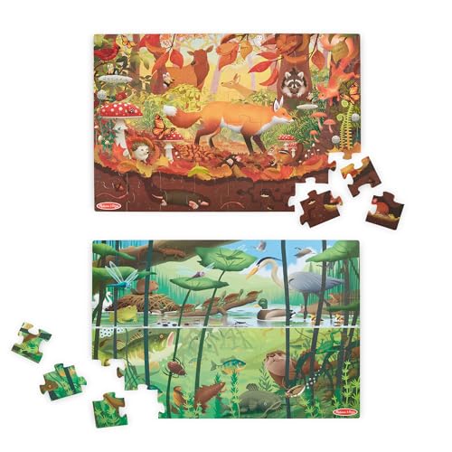Melissa & Doug Puzzle de cartón de Doble Cara para el... - Jouets & Jeux Amazon Espagne à 6.99€
