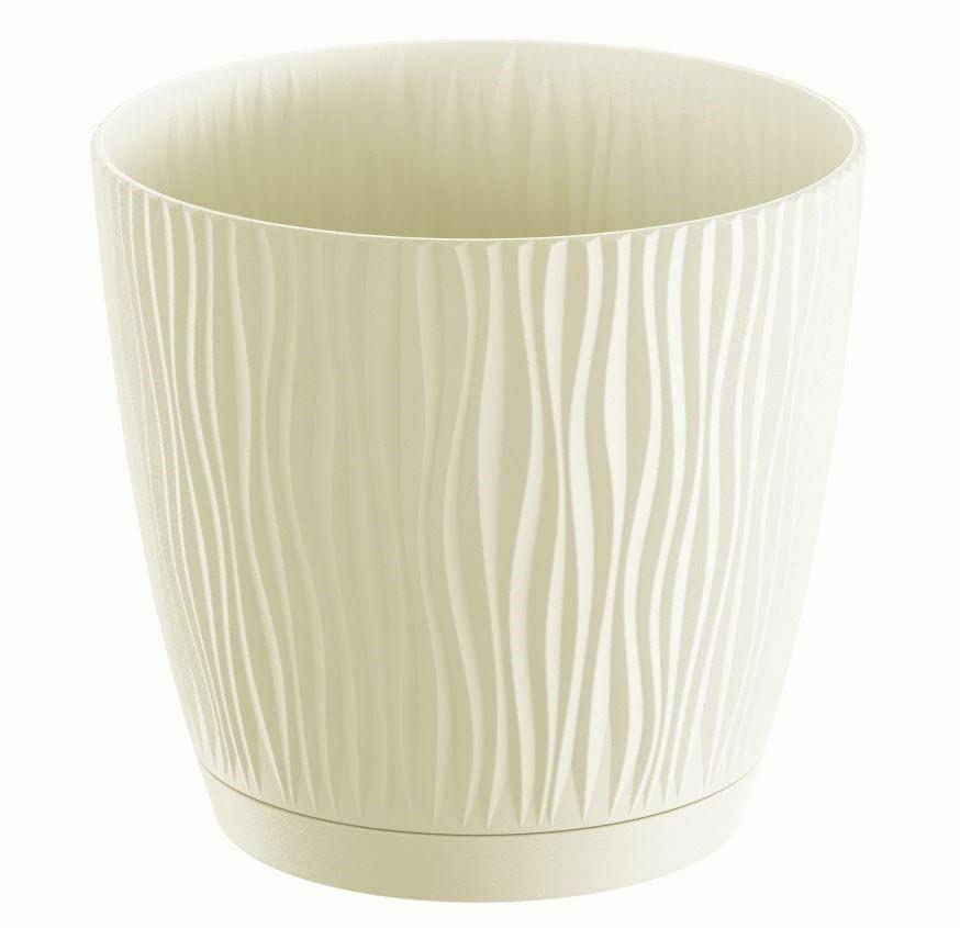 Pot de fleurs 0,6L SANDY P 149x149x139 mm, Creme - Jardin & Extérieur Amazon France à 1.81€