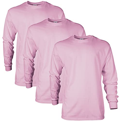 Tee-shirt Gildan Ultra Cotton Manches Longues Rosa L - Mode & Vêtements en promo à 41.07€