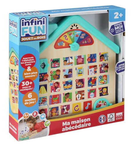 Infini Fun Mein Haus Abécédéaire, Lernspielzeug aus Holz... - Jouets & Jeux en promo à 19.55€