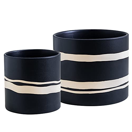 Nihow Modern Ceramic Plant Pot - 5 + 7 Inch Flower Pot for... - Vente Flash Amazon -72%
