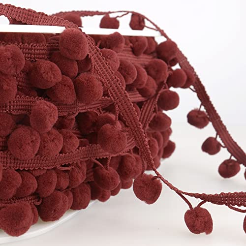 Stephanoise & Mediac Pompom Fringe 1-3/8"X27.5yd-Dark Red... - Maison & Cuisine Amazon Allemagne à 5.81€