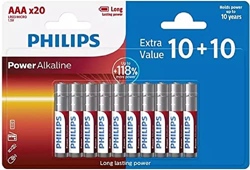 PHILIPS Batterie AAA 20 Pezzi - Confezione da Pile AAA... - Sports & Fitness Amazon Italie à 9.99€