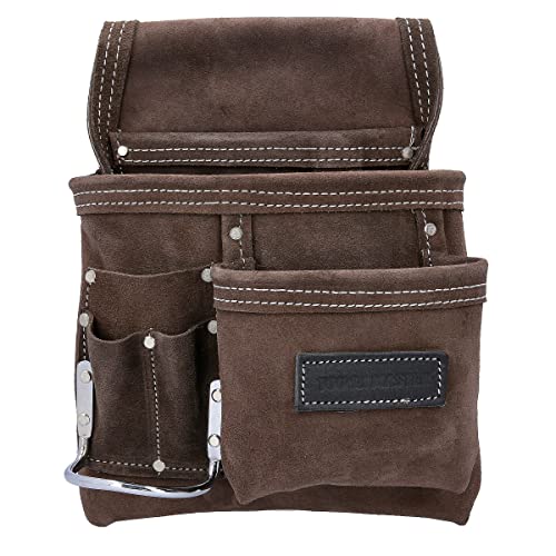 TOUGH MASTER Tool Belt Pouch, 3 Multi Pockets Suede Leather... - Maison & Cuisine Amazon Royaume-Uni à 17.04€