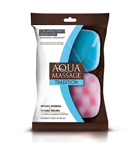 Aqua Massage Tradition Spugna Morbida + Spugna Peeling, 1... - Bon plan à 1.30€