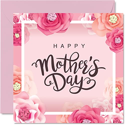 Mothers Day Card for Mum, Floral Flowers Bouquet Happy... - Jardin & Extérieur Amazon Royaume-Uni à 1.91€