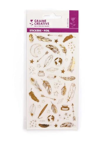Graine Créative 14 Sticker Goldene Federn - Maison & Cuisine Amazon Allemagne à 1.23€