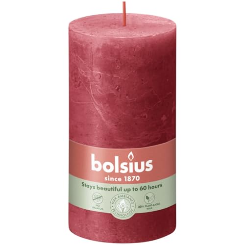 Bolsius Candela stub delicata rossa Ø68 mm - altezza 13 cm... - Beauté & Parfums Amazon Italie à 4.72€
