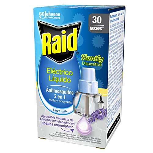 Raid Recambio Eléctrico Líquido Family Lavanda 30 noches... - Auto & Moto Amazon Espagne à 1.92€