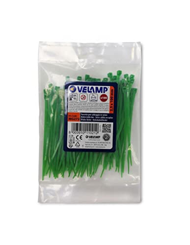 Velamp Plastic Cable Ties 100mm x 2.5mm, Green... - Maison & Cuisine en promo à 1.10€
