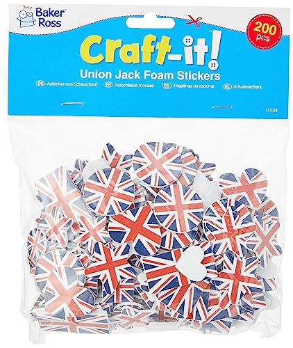 Baker Ross PJ128 Union Jack Self-Adhesive Foam Stickers for... - Jouets & Jeux Amazon Royaume-Uni à 1.95€