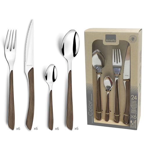 AMEFA - Ménagère 24 couverts de table pour 6 personnes... - Maison & Cuisine Amazon France à 29.90€