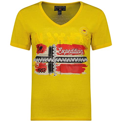 Geographical Norway Jinny Lady Camiseta con Cuello en V... - Auto & Moto en promo à 6.32€