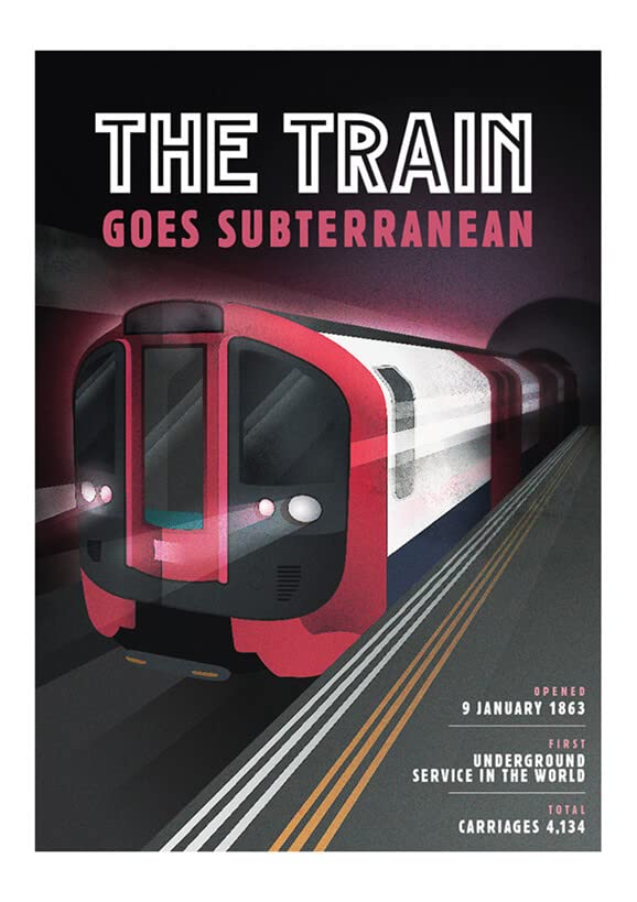 Spiffing Prints Poster de voyage encadré Underground The... - Animalerie en promo à 14.99€