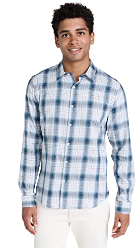 Vince Seaside Plaid L/S Camisa, Surf Mist, M para Hombre - Sports & Fitness en promo à 126.75€