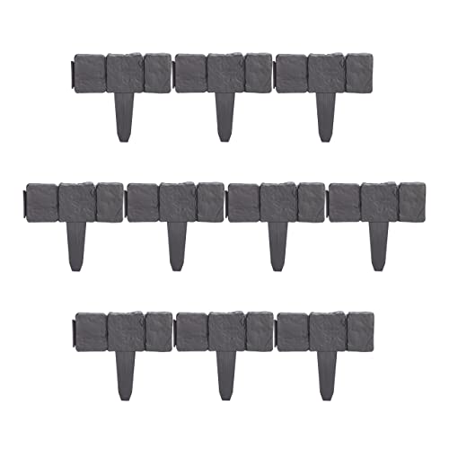Relaxdays Garden Edging, 10 Piece Set, Flowerbed Lawn... - Deal du jour à 11.88€
